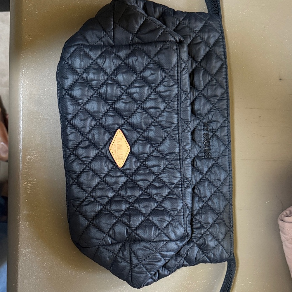 Quilted Black MZ Wallace make-up bag